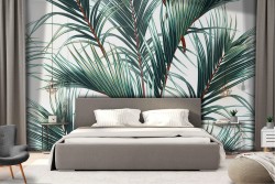 Carta da Parati Foglie Tropicale