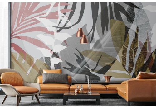 Abstract leaves wallpaper modern design nature 2