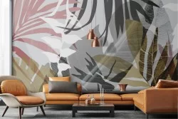 Abstract leaves wallpaper modern design nature