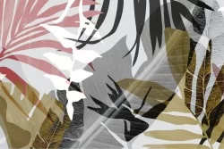 Wallpaper Design and Styles Abstract Flora and Fauna Modern Tropical Leaves