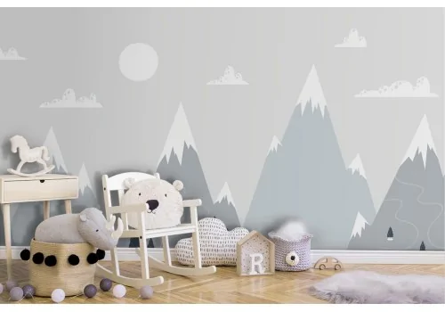 Wallpaper snowy mountains landscape nature children