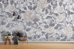 White roses wallpaper nature decoration