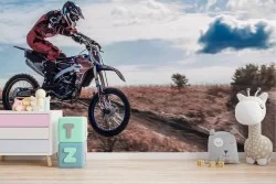 Carta da Parati moto cross paesaggio montagna