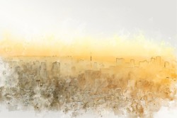 Carta da Parati Design e Stili Mappe Città Trasporti Città Dipinti e Acquerelli