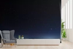 Starry sky landscape wallpaper