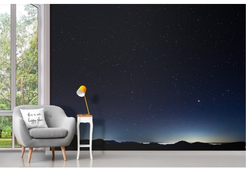 Starry sky landscape wallpaper 2