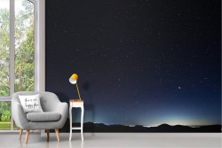 Carta da Parati paesaggio cielo stellato