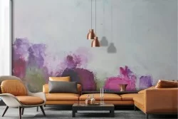 Carta da Parati fiori colore astratto natura dipinto