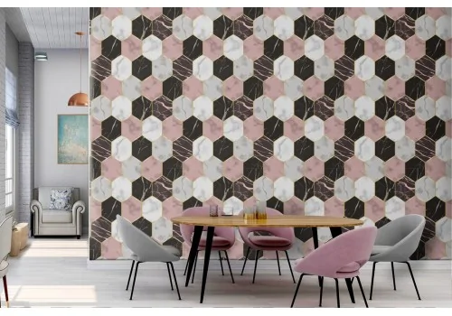 Geometric Tile Luxury Wallpaper Decoration