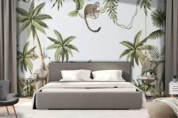 Carta da Parati animali Tropicale Alberi
