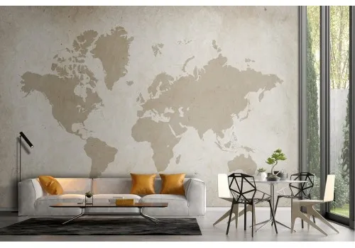 Minimalist stylized world map wallpaper