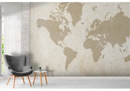 Minimalist stylized world map wallpaper 2