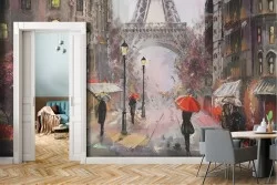 Carta da Parati Dipinti e Acquerelli Città