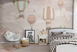 Carta da Parati mongolfiere decorazione bambini