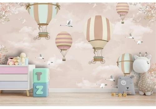 Hot air balloon wallpaper children's decoration 2