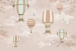 Carta da Parati Bambini Razzi aerei mongolfiere