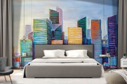 Stylized Modern City Wallpaper