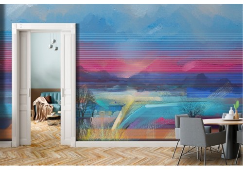 Abstract landscape nature modern wallpaper