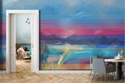 Abstract landscape nature modern wallpaper
