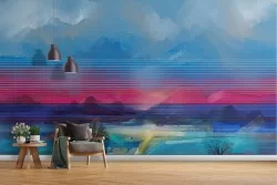 Abstract landscape nature modern wallpaper
