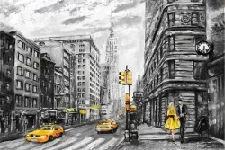 Wallpaper Design and Styles City Maps Transportation City Paintings and Watercolors