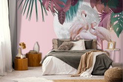 Carta da Parati animali Astratta Foglie