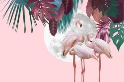 Wallpaper Design and Styles Flora and Fauna Animals Abstract Leaves