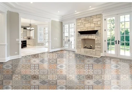 Wallpaper ancient tile surface