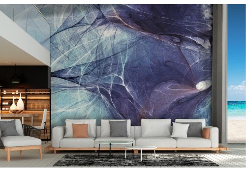 Abstract wave wallpaper in blue color