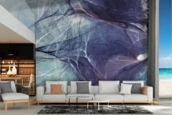 Carta da Parati onde astratte colore azzurro