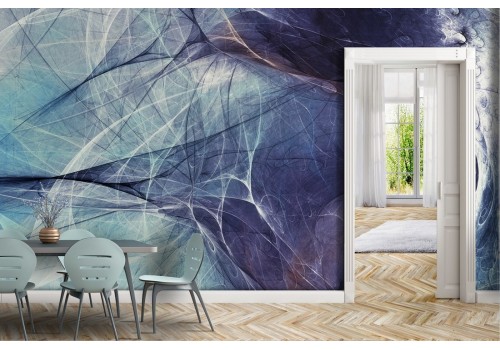 Abstract wave wallpaper in blue color 2