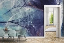 Carta da Parati onde astratte colore azzurro