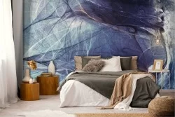 Carta da Parati Astratta Moderna Righe e Onde