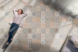 Wallpaper surface ancient tiles