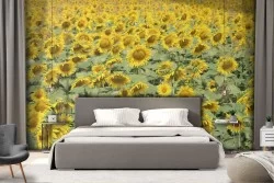 Carta da Parati Foglie e Fiori Prati e colline