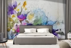 Wallpaper Paintings and Watercolors Abstract Flowers Nature