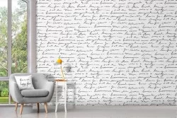 Carta da Parati scritte corsivo design moderno