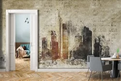 Carta da Parati Astratta Città Moderna