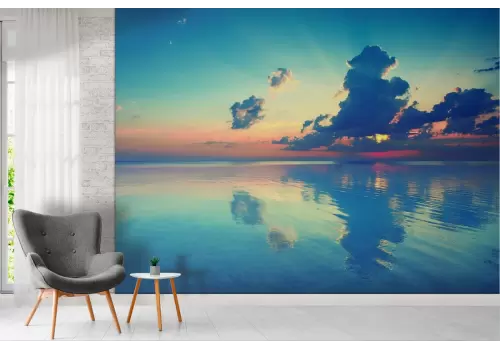 Carta da Parati paesaggio oceano tramonto 2