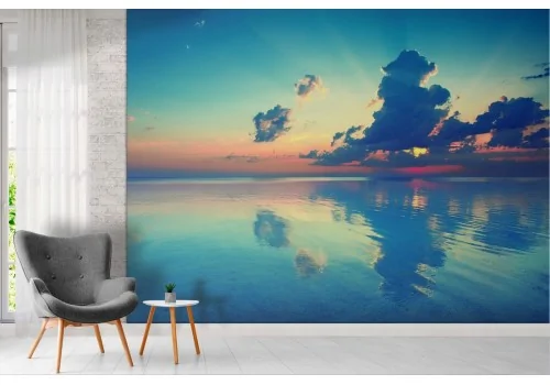 Carta da Parati paesaggio oceano tramonto 2