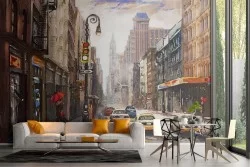 Carta da Parati New York TAXI dipinto moderno