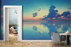 Carta da Parati Spiaggia e Mare Alba Tramonto