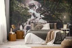 Carta da Parati paesaggio cascata nel bosco