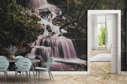 Carta da Parati Fiumi Cascate Laghi Foreste e Alberi