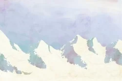 Carta da Parati Design e Stili Paesaggi e Natura Astratta Montagna Neve