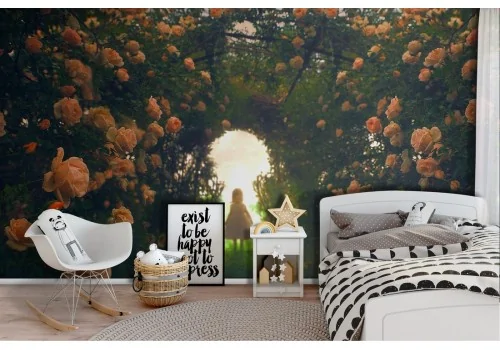 Floral garden fantasy children's wallpaper 2