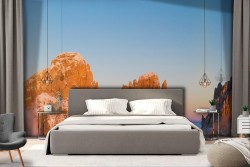 Wallpaper snowy mountains landscape nature