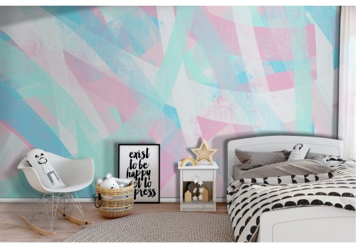 Modern abstract lines wallpaper for children