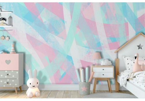 Modern abstract lines wallpaper for children 2
