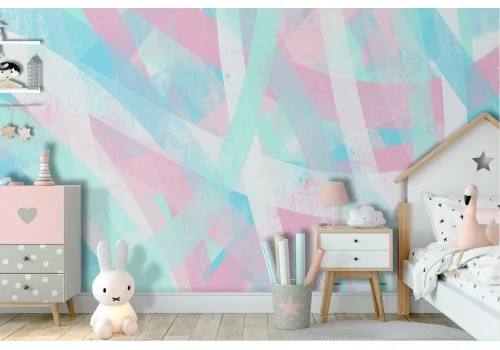 Modern abstract lines wallpaper for children 2